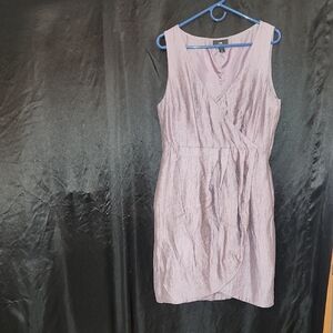 H&M Lilac Sleeveless Wrap-Style Mini Dress